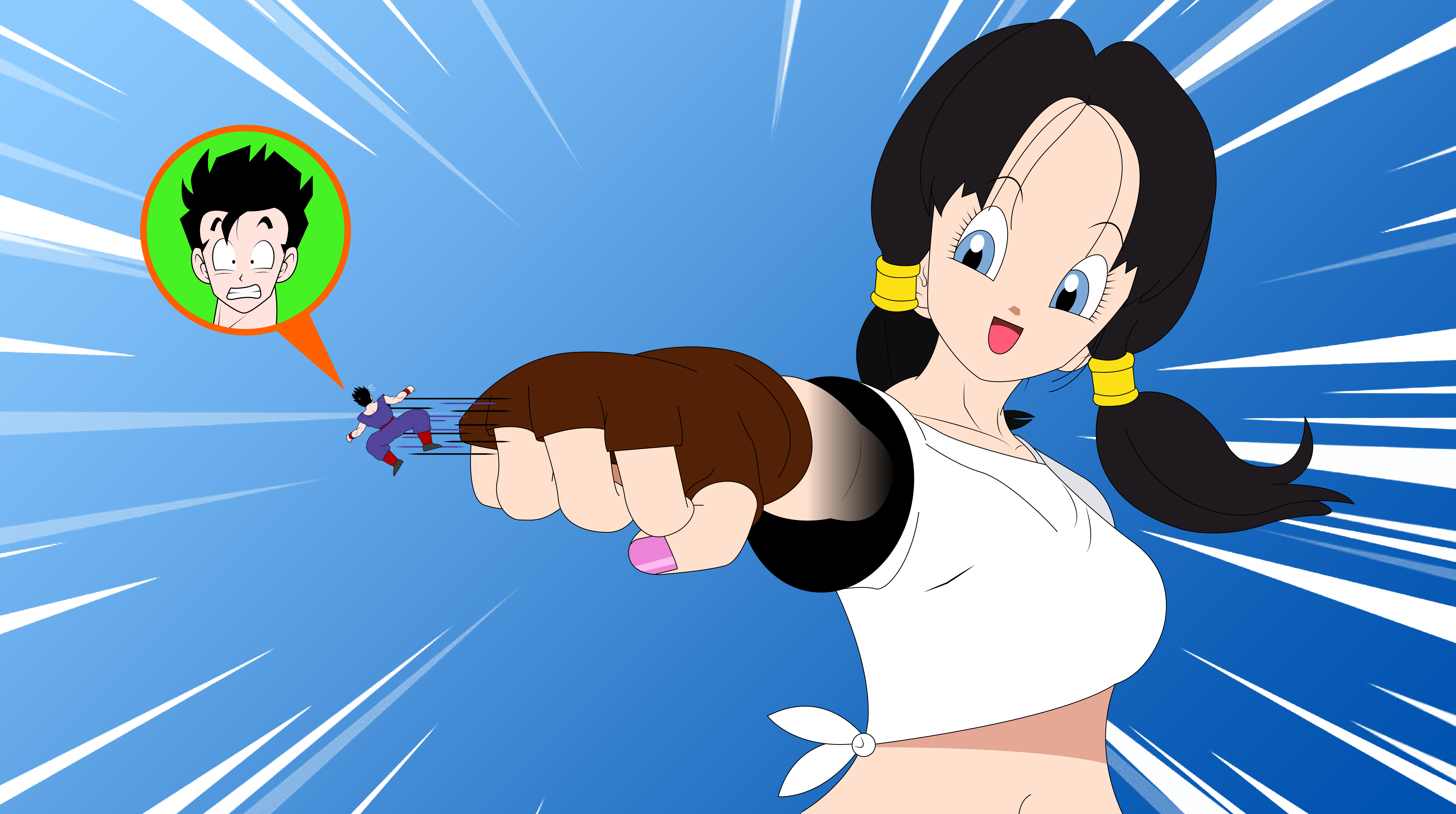 Training with Videl.