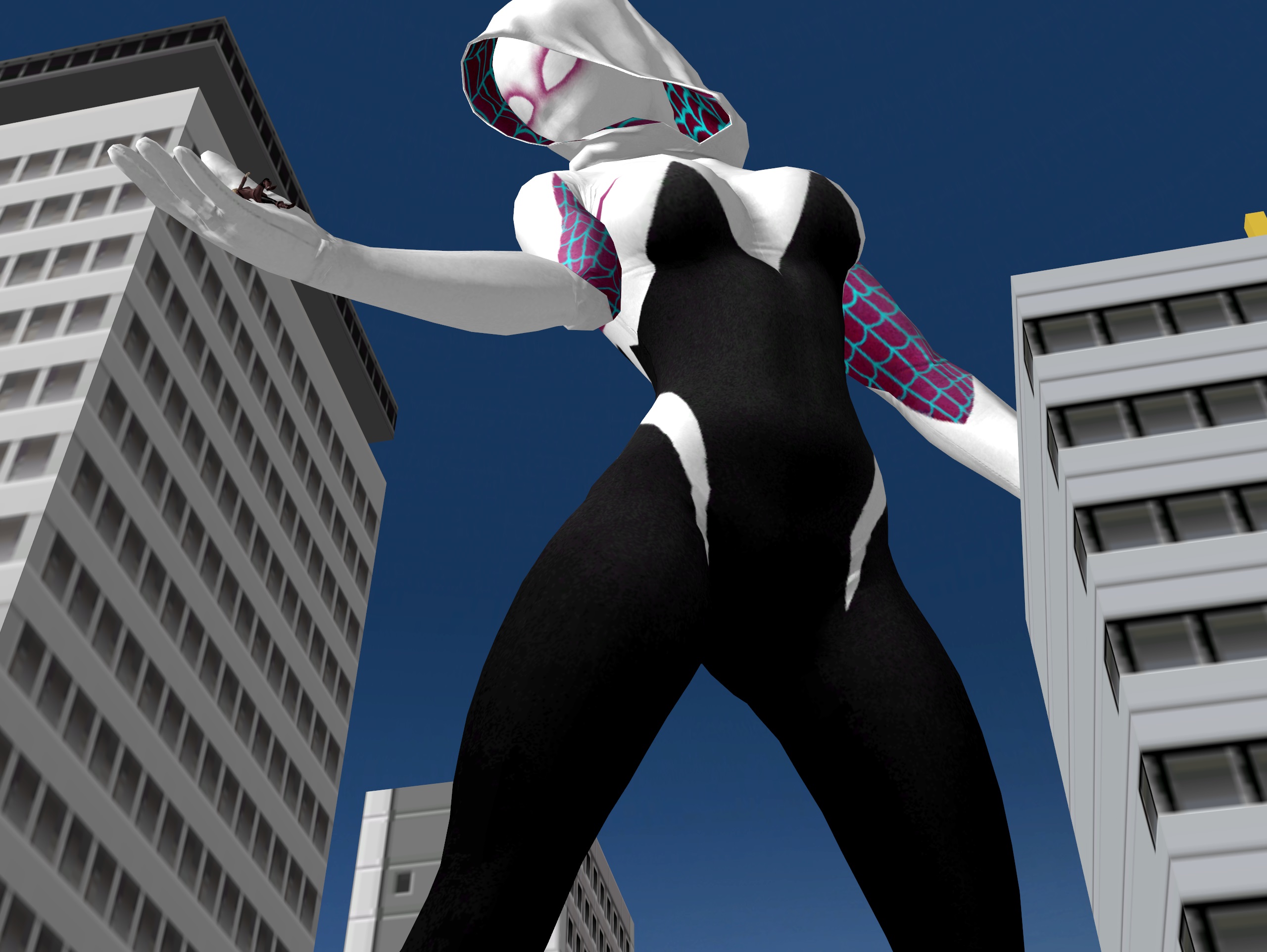 Saved by Giant Spider-Gwen 